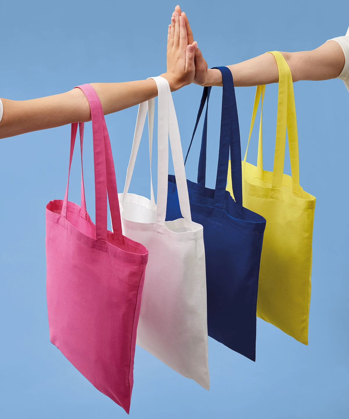Sac de courses en coton avec hanses longues