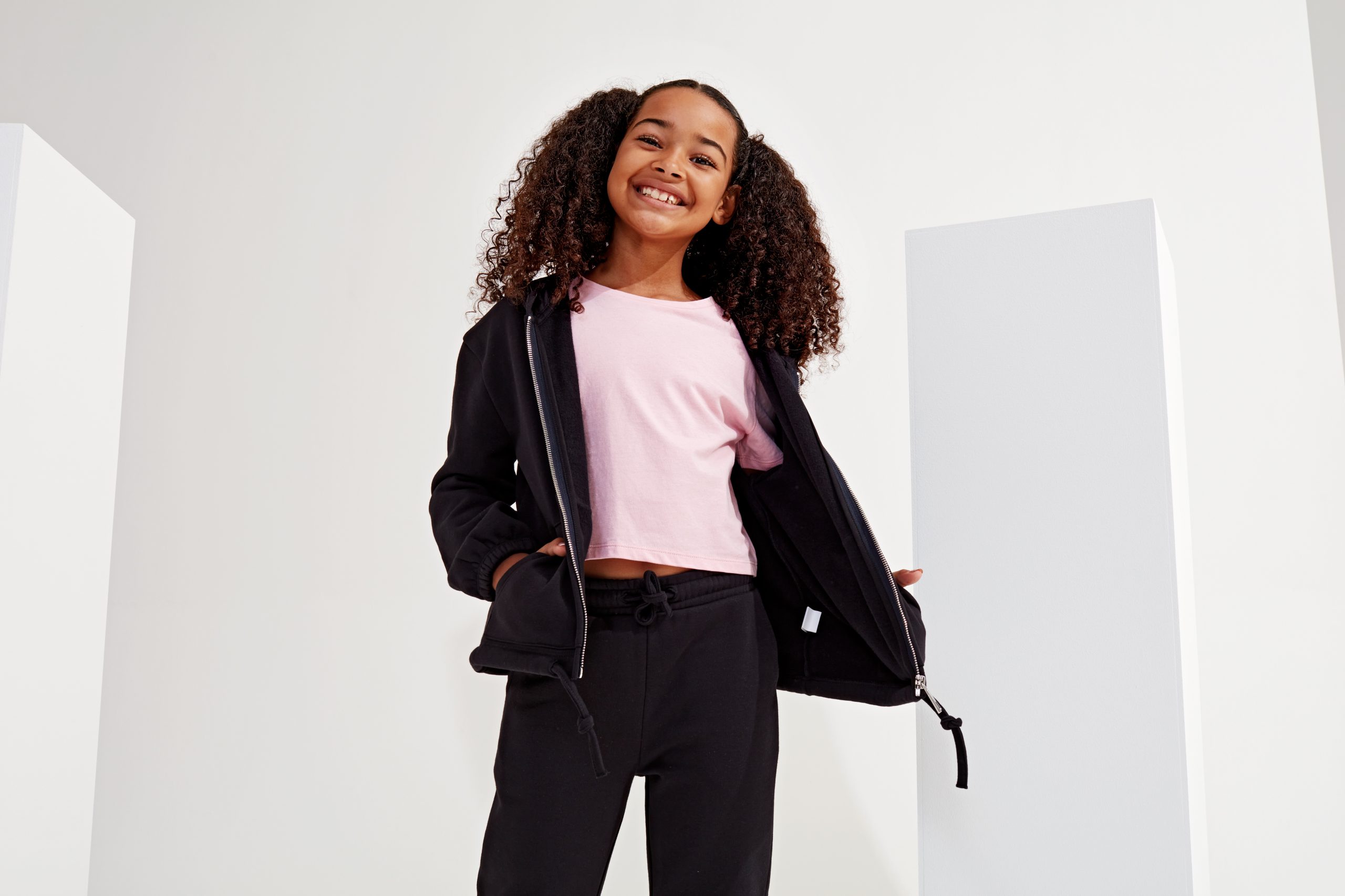Sweat à capuche zippé crop-top TriDri® enfant