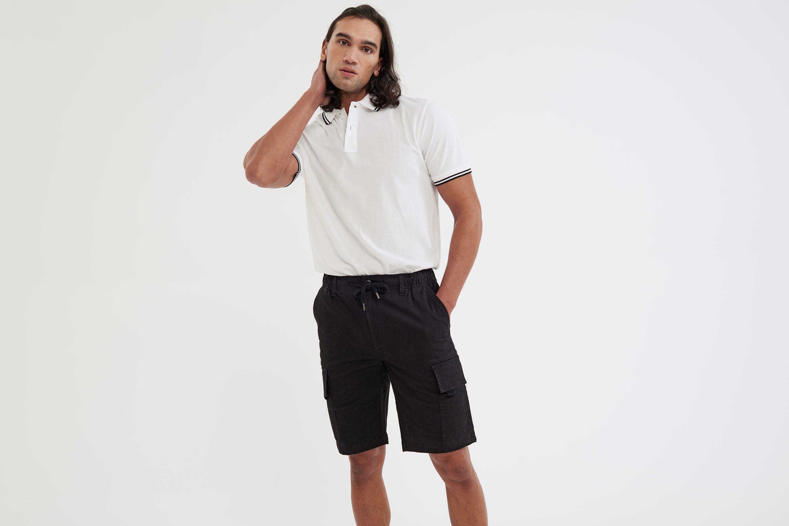 Short cargo homme avec cordon de serrage – Image 2
