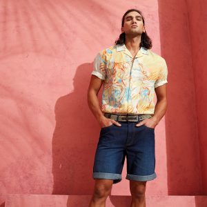 Short en jean homme