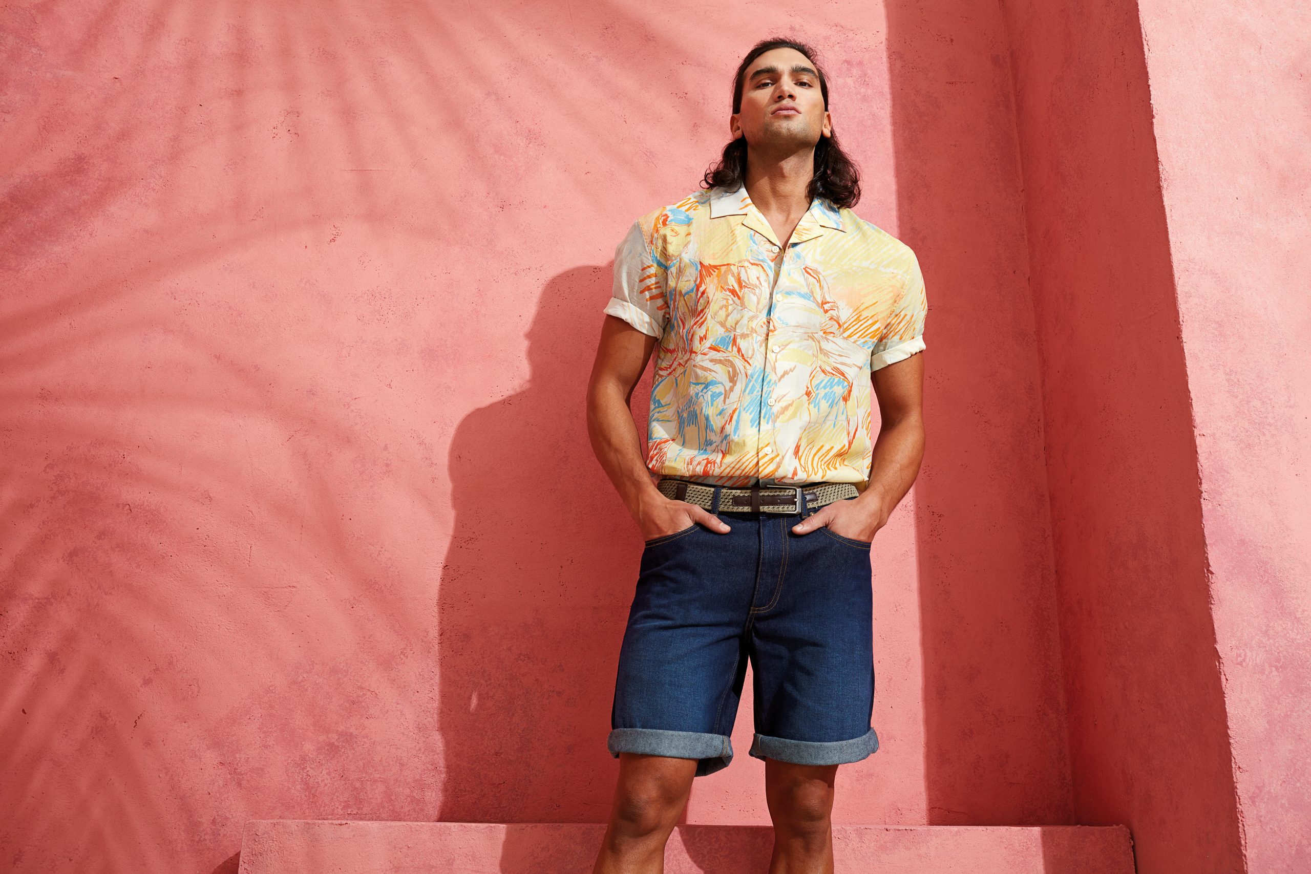 Short en jean homme